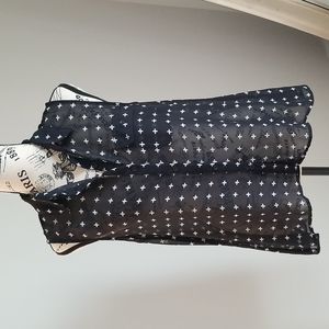 No Sleeves Mesh Blouse